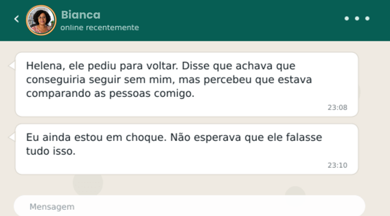 Conversa de retorno de contato